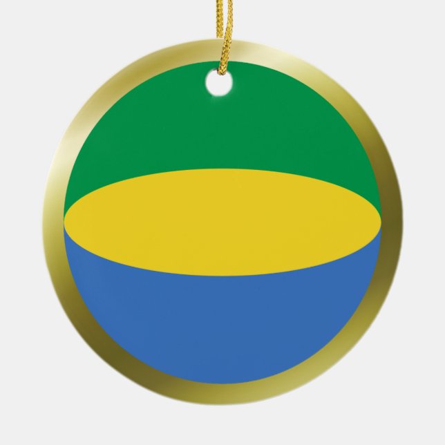 Enfeite de Bandeira do Gabão (Frente)