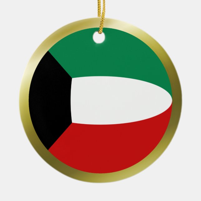 Enfeite de Bandeira do Kuwait (Frente)