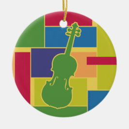 Enfeite de Blocos de Cor de Violino