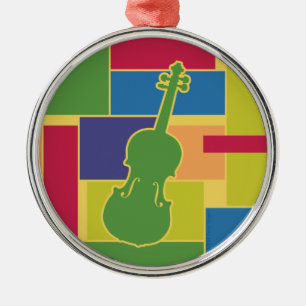 Enfeite de Blocos de Cor de Violino