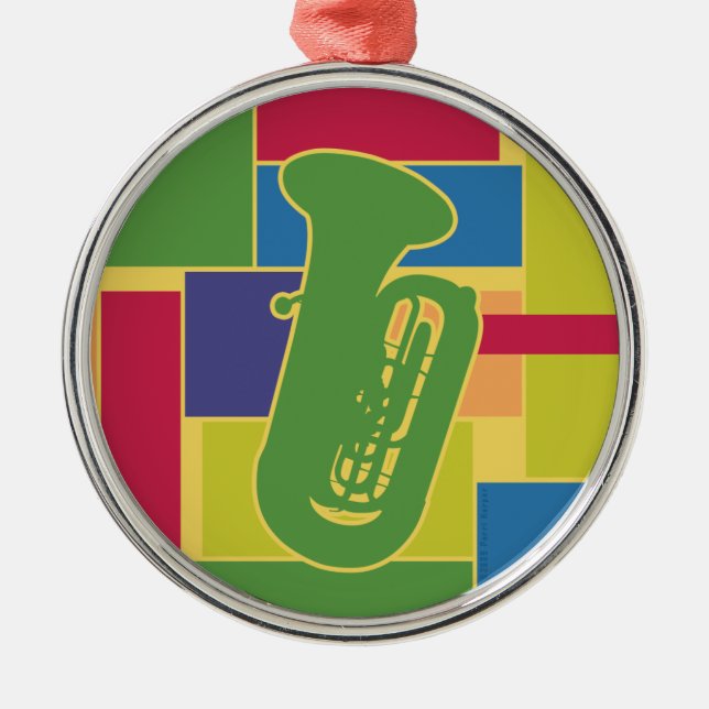 Enfeite de Blocos de Cor para Tuba (Frente)