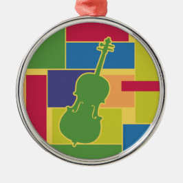 Enfeite de Blocos de Cor para Violoncelo