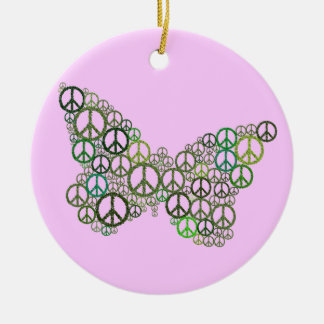 Enfeite de Borboleta Pink Green Peace