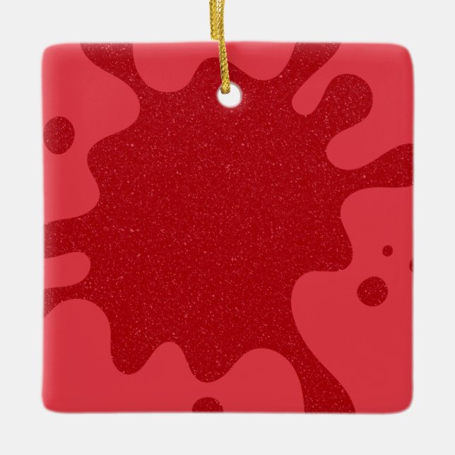 Enfeite de Borrifo Vermelho Tomate Personalizado (Frente)