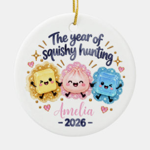 Enfeite de Caça Squishy 2026 Personalizado Ano