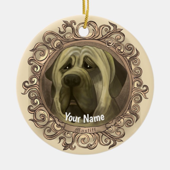 Enfeite de cachorro Mastiff (Frente)