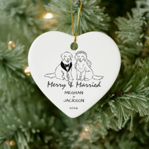 Enfeite de casamento Golden Retriever