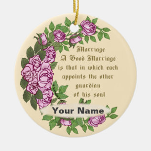 Enfeite de casamento personalizado com verso de ca