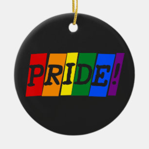 Enfeite de Cerâmica Arco-íris Orgulho LGBT