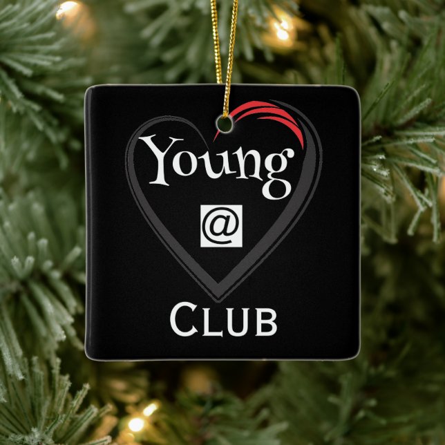 Enfeite de Cerâmica Clube Jovem de Coração (Árvore)