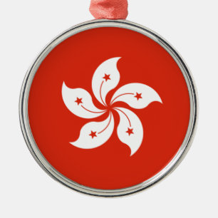 Enfeite de Cerâmica da Bandeira de Hong Kong