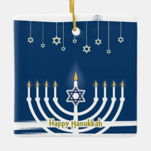 Enfeite de Cerâmica de Hanukkah