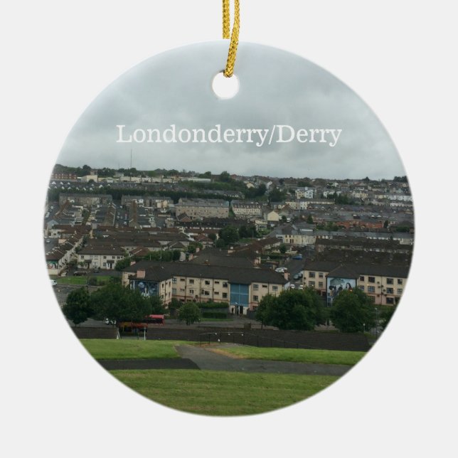 Enfeite de Cerâmica de Londonderry (Frente)