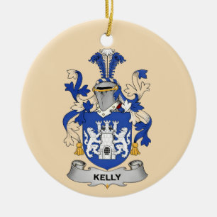Enfeite de Cerâmica do Brasão de Armas Kelly