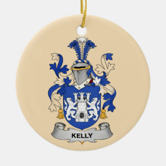 Enfeite de Cerâmica do Brasão de Armas Kelly
