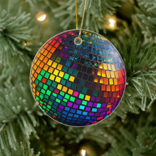 Enfeite de Cerâmica em Forma de Bola de Discoteca