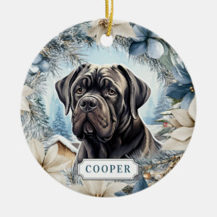Enfeite de Cerâmica em Forma de Círculo Cane Corso