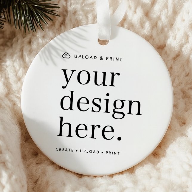 Enfeite de Cerâmica | Envio de Design para Decoraç (Possibilities are endless with this fully editable ceramic Christmas tree ornament template.)