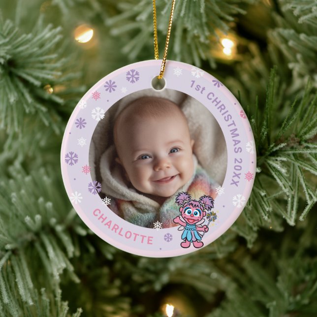 Enfeite de Cerâmica para Foto do 1º Natal da Bebê  (Árvore)