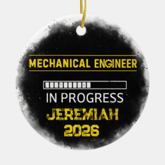 Enfeite de Cerâmica para Futuro Engenheiro Mecânic