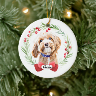 Enfeite de Cerâmica Personalizado Cachorro Poodle