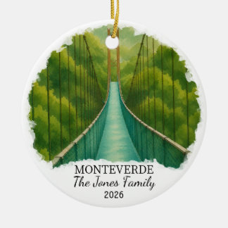 Enfeite de Cerâmica Personalizado da Floresta de N