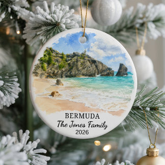 Enfeite de Cerâmica Personalizado das Bermudas, Ca