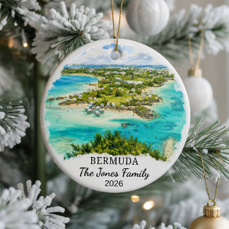 Enfeite de Cerâmica Personalizado das Bermudas, Ca