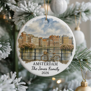 Enfeite de Cerâmica Personalizado de Amsterdã, Ne