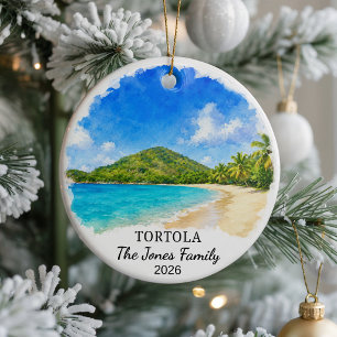 Enfeite de Cerâmica Personalizado de Tortola, Brit