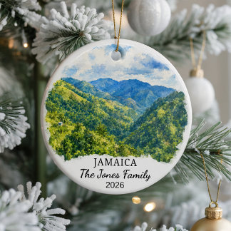 Enfeite de Cerâmica Personalizado Jamaica, Cari Pe
