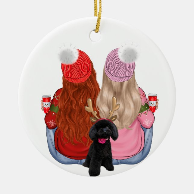 Enfeite de Cerâmica Personalizado Melhores Amigos  (Frente)