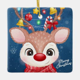 Enfeite de Cerâmica Rudolph