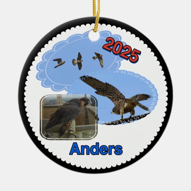 Enfeite de Círculo de Cerâmica 2025 Anders (Frente)