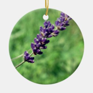 Enfeite de Círculo de Foto de Haste de Lavanda