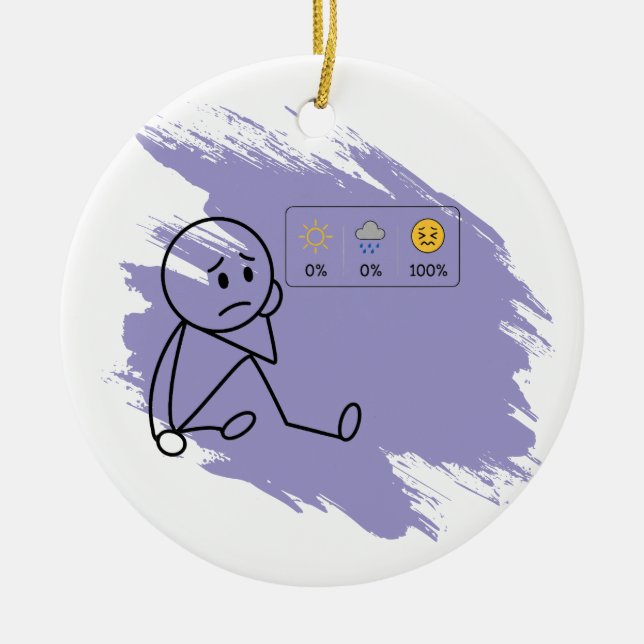 Enfeite de Condição Personalizada Humor Dia de Cri (Frente)