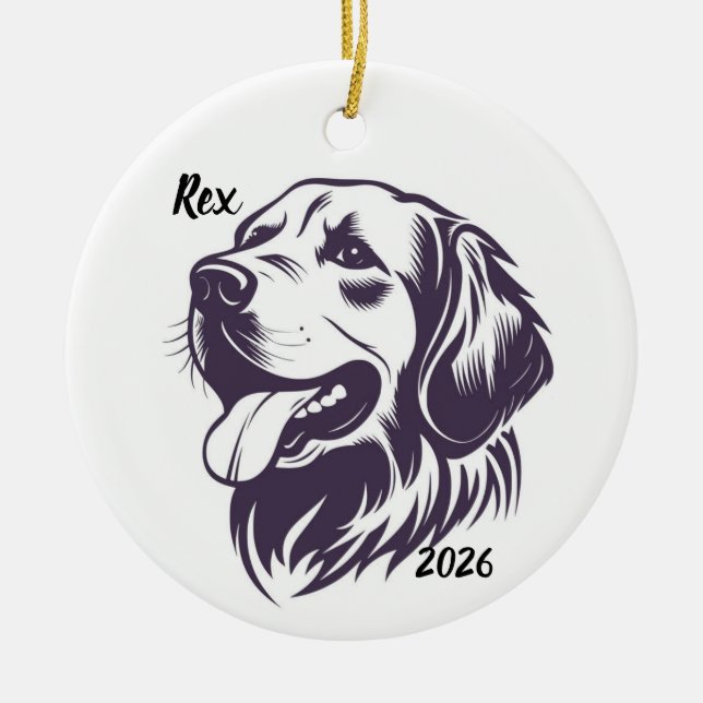 Enfeite de design de cachorro (Frente)