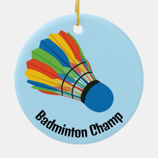 Enfeite de Design de Peteca de Badminton (Traseira)