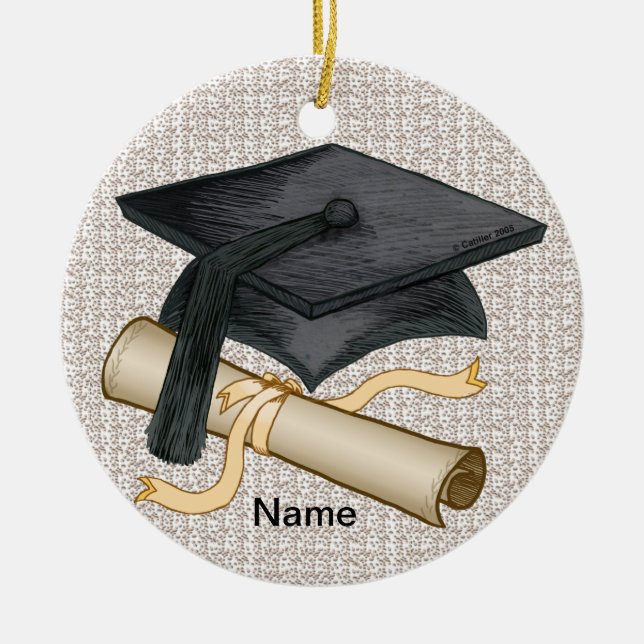 Enfeite de Diploma de Boné de Formatura (Frente)