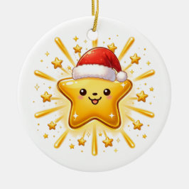 Enfeite de Estrela de Natal Fofo