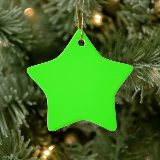 Enfeite de Estrela Verde Neon para Decoração de Fe (Árvore)