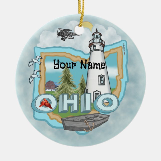 Enfeite de farol de Ohio (Frente)