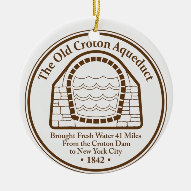 Enfeite de Férias do Aqueduto de Croton Antigo (Frente)