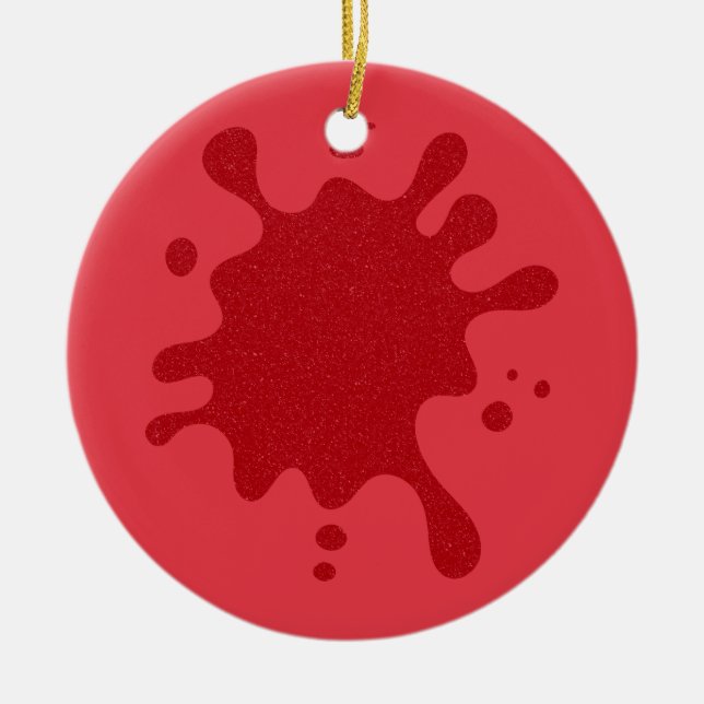 Enfeite de Férias Vermelho Tomate Personalizável c (Frente)