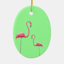 Enfeite de Flamingos Rosa
