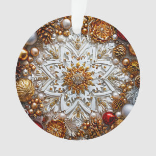 enfeite de floco de neve 3d