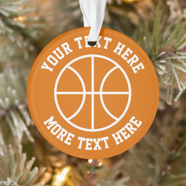 Enfeite de foto de árvore de Natal de basquete pre (Árvore)