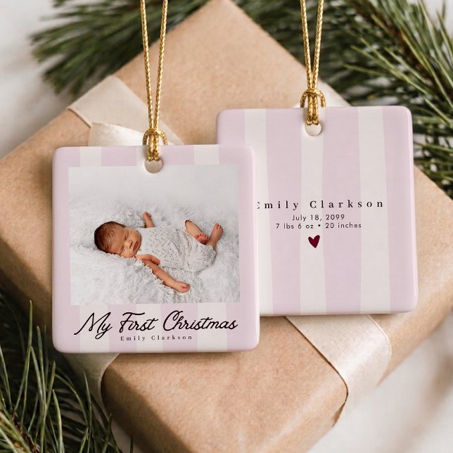 Enfeite de Foto de Bebê de Meu Primeiro Natal com  (Criador carregado)
