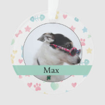 Enfeite de Foto de Cachorro Personalizado