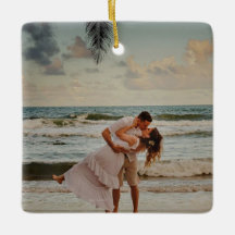Enfeite de foto de casal personalizado, Natal com 